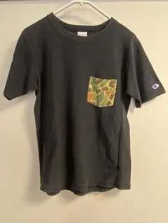 値下げ！ Champion リバースウィーヴ ブラック 迷彩ポケット Tシャツ