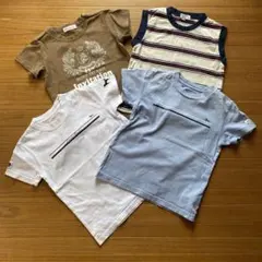 120cm Tシャツ 白　水色