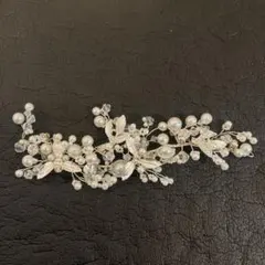 パールとクリスタルのヘッドドレスとジュエリーセット