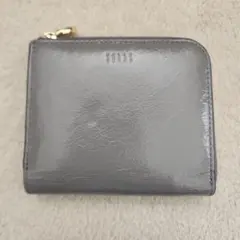 グレー 二つ折り財布 ゴールドファスナー　ペレボルサのサムネイル