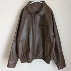 ブラウン レザー ジャケット