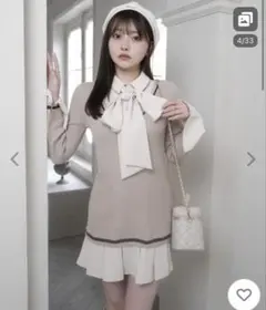 シャツドッキングプリーツワンピースLIPSERVICEリップサービス