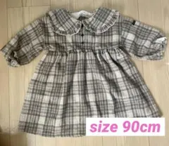 【お値下げ】秋冬　襟付きワンピース 90cm