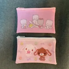 なつかしキャラクターズ♡シュガーバニーズ♡プチ巾着＆フラットポーチ