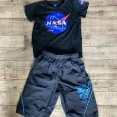 NASA Tシャツ 130 アディダス ショートパンツ 120 セット