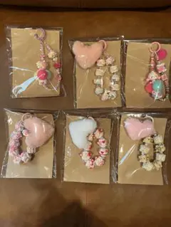 ハンドメイド携帯ストラップ　ビーズキーホルダー