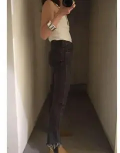 フミカウチダ　fumika uchida カットオフデニム