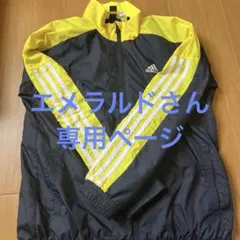 adidas ウインドブレーカー 上下セット 黒/黄色