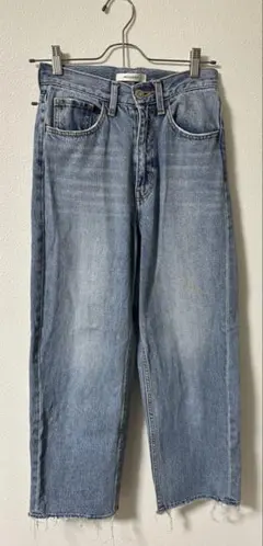 moussy カットオフストレートデニム