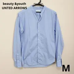 【着用3回】BEAUTY & YOUTH バンドカラーシャツ　M