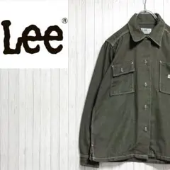 Lee　リー　ヴィンテージ　長袖ワークシャツ　ダブルポケット　グレー　M