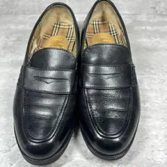 BURBERRY バーバリー　ローファー　レザー　ノバチェック　24cm 黒のサムネイル