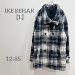 ⚫︎IKE BEHAR 【L】チェック柄 フリースPコート