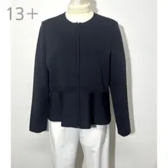 【新品】定価63,800円　レリアン　ペプラムジャケット　ブラック　13＋