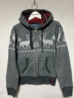 Polo RALPH LAUREN ジッブアップパーカー トナカイ柄 S