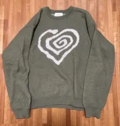 VENCE EXCHANGE ハート模様ニットセーター LL