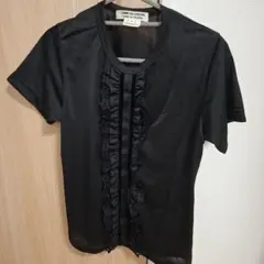 COMME des GARCONS フリル半袖カットソー ブラック Sのサムネイル