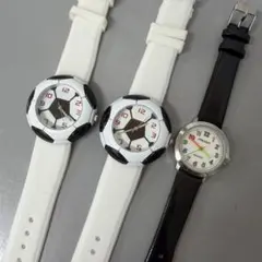 キッズ腕時計 3本セット サッカーデザイン