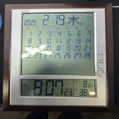 セイコー　SQ421B　カレンダー機能搭載　掛け時計・置き時計兼用