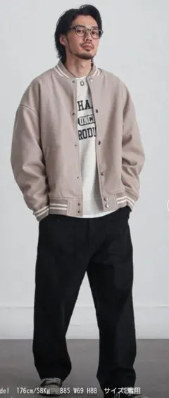 ZIP FIVE ジップファイブ オーバーサイズ ウールライク スタジャン