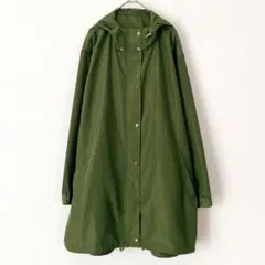 サンファン　スプリングコート　マウンテンパーカー　アウター　ミリタリー　緑　L