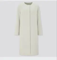 UNIQLO ダブルフェイスノーカラーコート