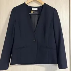 【美品】OPAQUE.CLIP TOKYO ネイビー ノーカラージャケット S