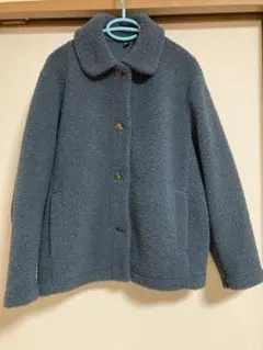 ユニクロボアジャケット襟付きネイビー