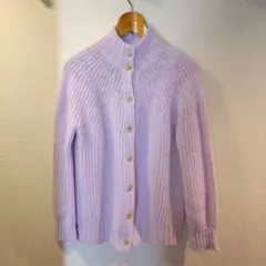 カシミヤ100%ピンクカーディガン