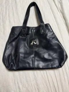 Kitamura キタムラ レザー トートバッグ ネイビー　内布なし