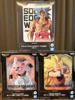 ドラゴンボールZ フィギュア3体セット ブロリー、魔人ブウ、孫悟空