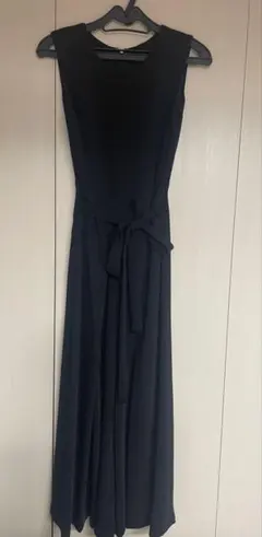 LENTILLE ノースリーブ ワンピース ブラック