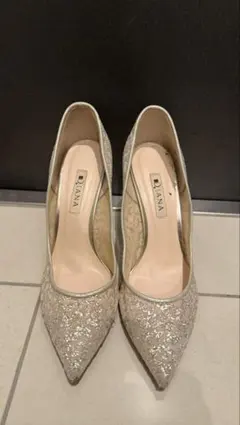 Diana グリッター シルバーハイヒール