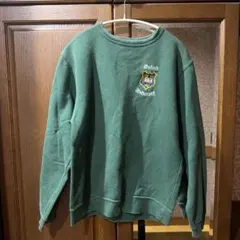 オックスフォード大学刺繍緑色スウェット