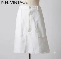 美品 R.Hヴィンテージ 台形スカート フリンジ裾 日本製のサムネイル