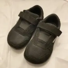 HOBIBEAR 子供用幅広スニーカー　マジックテープ　黒