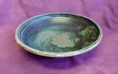 緑釉尺皿 (未使用 新品同様)