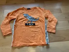 klädkåp T-REX刺繍オレンジトップス 120