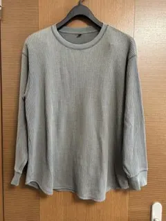 UNIQLO ワッフル長袖 Tシャツ XLサイズグレー ユニクロ