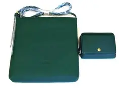 最終値下げ　新品　BARCOS バルコスグリーンショルダーバッグ財布