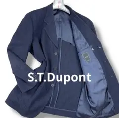 【美品】デュポン S.T.Dupont テーラードジャケット 凹凸立体 M