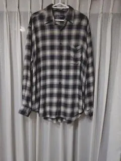 90s NAUTICA　USA製 レーヨンオンブレチェックシャツ