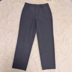 グレー　ユニクロ スマートアンクルパンツ2WAYストレッチ・テーパード 通勤