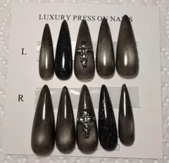 13【現品のみ】ネイルチップ｜Y2K｜地雷系｜韓国風｜クロム｜マグ