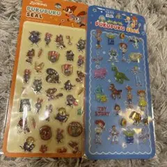 トイ・ストーリー&ズートピア ぷくぷくシール2枚セット　ディズニーシール