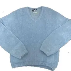 60's sears シャギーモヘア　vネックセーター　毛足長