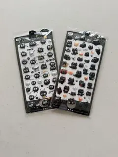 3D猫と鳥キャラクターシールセット