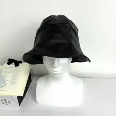 新品 可愛い バケットハット チューリップハット 黒 UVカット アウトドア