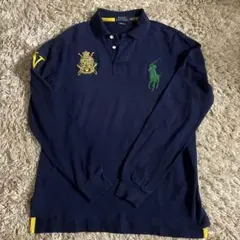 極美品　訳あり　Polo Ralph Lauren ネイビー 長袖ポロシャツ L