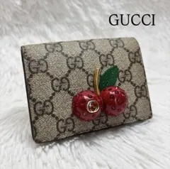美品✨グッチ 二つ折り財布 GGスプリーム アイスクリーム カップケーキ
